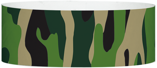 A Tyvek® 1" X 10" Camouflage Multicoloured wristband