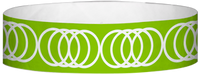 A Tyvek® 3/4" X 10" Coil Neon Lime wristband