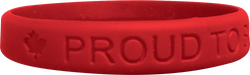 Silicone Proud To Be Canadian Wristband