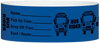 A Tyvek® 1" X 10" Bus Rider Blue wristband