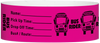 A Tyvek® 1" X 10" Bus Rider Neon Pink wristband
