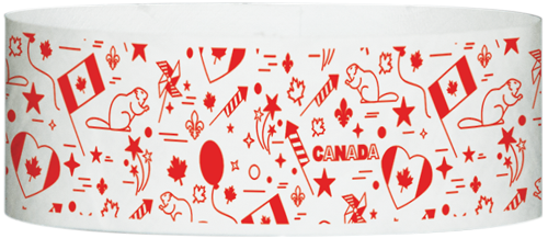 A Tyvek® 1" X 10" Canada Celebrations Wristband