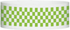 A Tyvek® 1" X 10" Checkerboard Neon Lime wristband