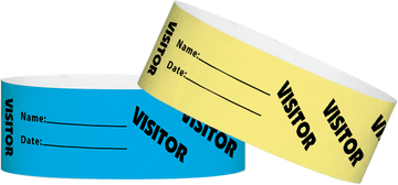 Tyvek® 1" x 10" Visitor pattern wristbands