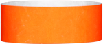 A 1" Tyvek® litter free solid Neon Orange wristband