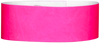 A Tyvek® 1" solid Neon Pink wristband