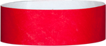 A 1" Tyvek® litter free solid Red wristband