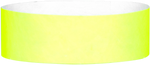 A Tyvek® 1" solid Yellow Glow wristband