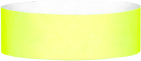 A Tyvek® 1" solid Yellow Glow wristband