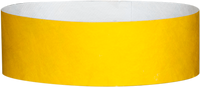 A 1" Tyvek® litter free solid Yellow wristband