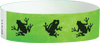 A Tyvek®  3/4" x 10" Sheeted Pattern Froggy Black wristband
