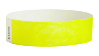 A Tyvek®  3/4" x 10" Sheeted Solid Neon Yellow wristband