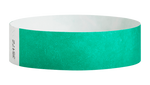 A Tyvek®  3/4" x 10" Sheeted Solid Pantone Green wristband