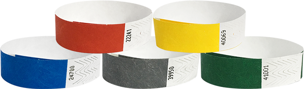 A Tyvek® 3/4" Solid Combo Pack 1 Wristbands