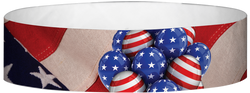 Tyvek® 3/4" x 10" Fourth Of July pattern wristbands