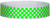 A Tyvek® 3/4" X 10" Checkerboard Neon Lime wristband