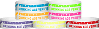 Tyvek® 3/4" x 10" DAV Drinking Age Verfication pattern wristbands