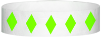 A Tyvek® 3/4" X 10" Diamond Neon Lime wristband