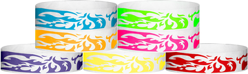 Tyvek® 3/4" x 10" Flames pattern wristbands