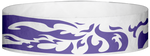 A Tyvek® 3/4" X 10" Flames Purple wristband