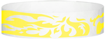 A Tyvek® 3/4" X 10" Flames Yellow Glow wristband