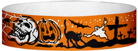 A Tyvek® 3/4" X 10" Spooky Halloween Wristband