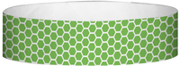 A Tyvek® 3/4" X 10" Honeycomb Green wristband