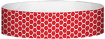 A Tyvek® 3/4" X 10" Honeycomb Red wristband