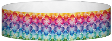 Tyvek® 3/4" x 10" Kaleidoscope pattern wristbands
