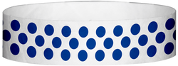 Tyvek® 3/4" x 10" Polka Dot pattern wristbands