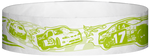 A Tyvek® 3/4" X 10" Race Track Neon Lime wristband