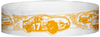 A Tyvek® 3/4" X 10" Race Track Neon Orange wristband