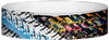 A Tyvek® 3/4" X 10" Race Track Tred Marks Multicoloured wristband