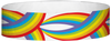 A Tyvek® 3/4" X 10" Rainbow Multicoloured wristband