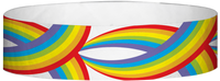 A Tyvek® 3/4" X 10" Rainbow Multicoloured wristband
