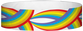 Tyvek® 3/4" x 10" Rainbows pattern wristbands