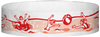 A Tyvek® 3/4" X 10" Splash Red wristband