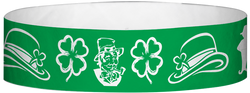 Tyvek® 3/4" x 10" St. Patricks Day pattern wristbands