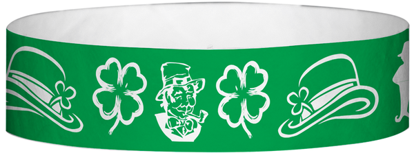 A Tyvek® 3/4" X 10" St.Patricks Day Wristband