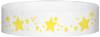 A Tyvek® 3/4" X 10" Stars Yellow Glow wristband