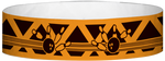 A Tyvek® 3/4" X 10" Strike Neon Orange wristband
