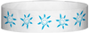 A Tyvek® 3/4" X 10" Sun Face Light Blue wristband