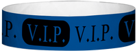 A Tyvek® 3/4" X 10" VIP Blue wristband