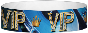 Tyvek® 3/4" x 10" VIP Crown pattern wristbands