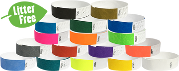Litter Free 3/4" Tyvek® Wristband Solid Colour