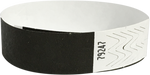 A 3/4" Tyvek® litter free solid Black wristband