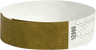 A 3/4" Tyvek® litter free solid Gold wristband