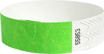 A 3/4" Tyvek® litter free solid Neon Lime wristband