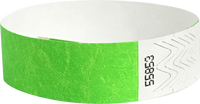 A Tyvek® 3/4" solid Neon Lime wristband