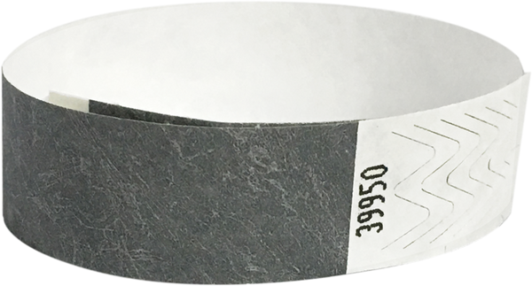 A Tyvek® 3/4" solid Silver wristband